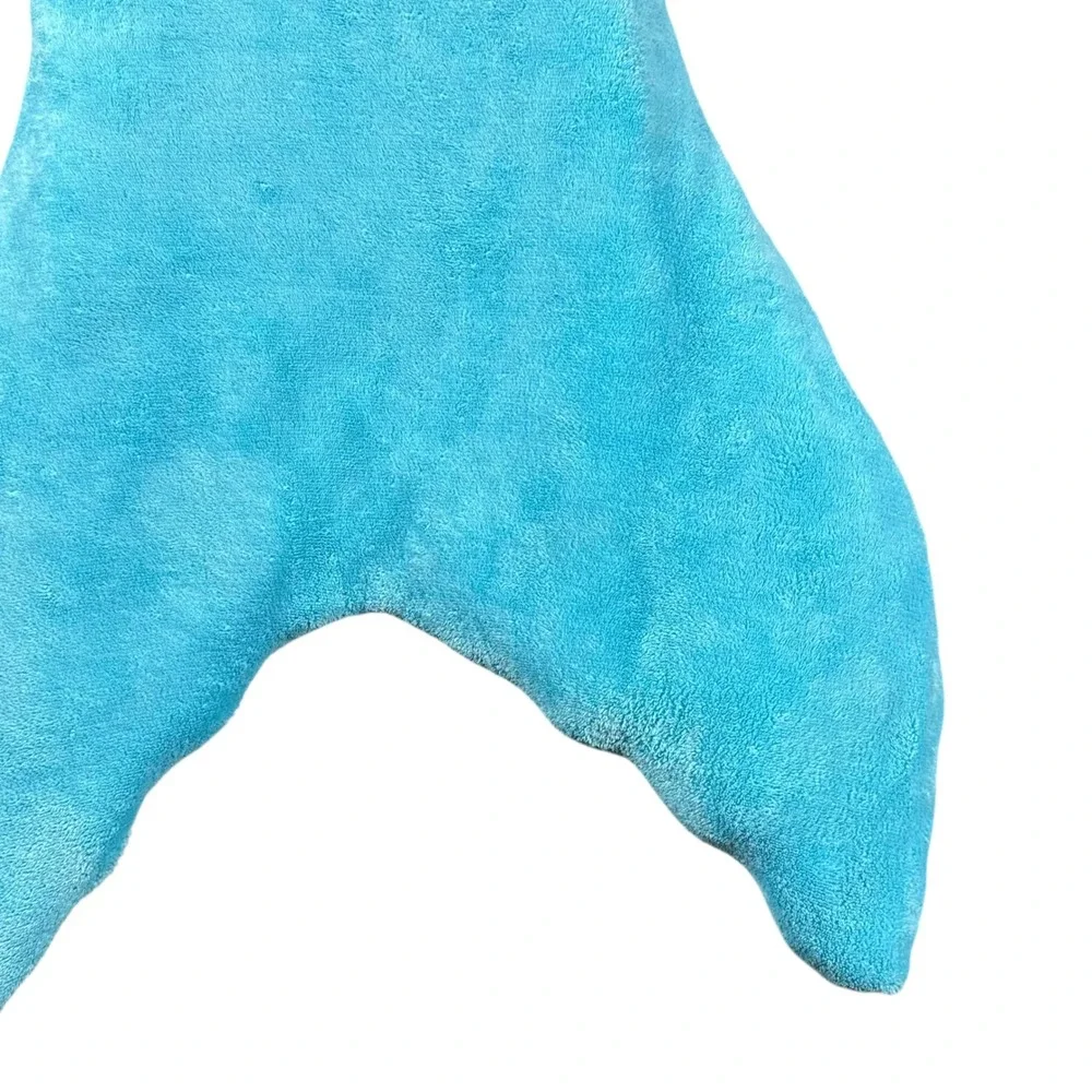 Cynthia Rowley Mermaid Tail Blanket Teal White‎ Polka Dot Flip Sequin Fleece